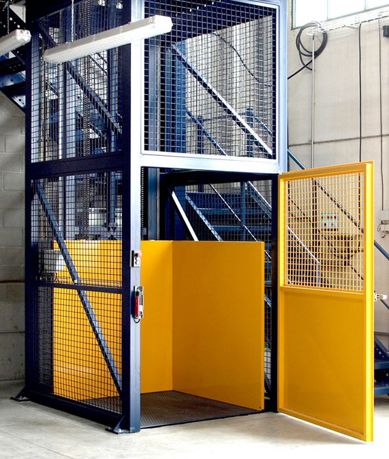 Heavy duty goods elevator cargo lift installed in factory Faridabad by Aerix Elevators